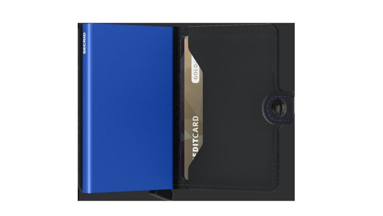 Secrid cardhouder (MM miniwallet matte black blue) - Schoenen New Van Herck (Turnhout)