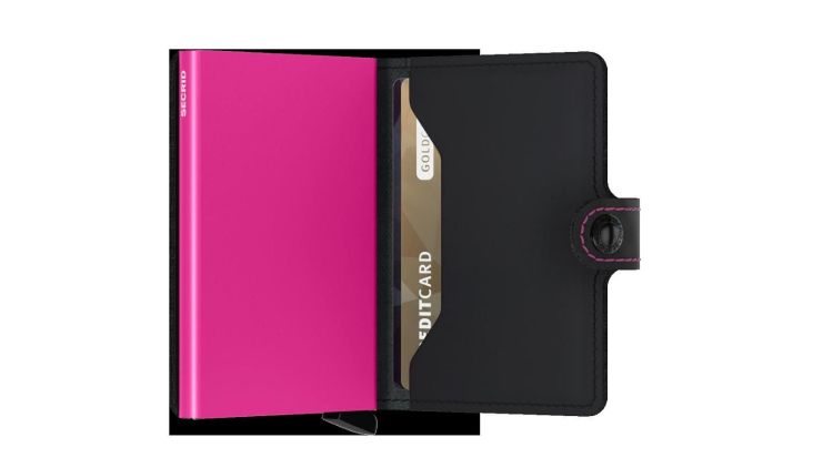 Secrid cardhouder (MM miniwallet matte black fuchsia) - Schoenen New Van Herck (Turnhout)