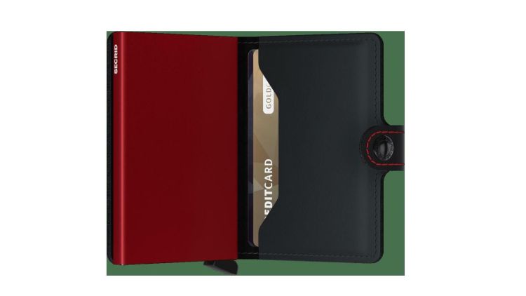 Secrid cardhouder (MM miniwallet matte black red) - Schoenen New Van Herck (Turnhout)