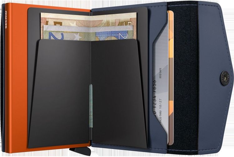 Secrid cardhouder + muntzakje (EM envelope wallet matte night blue oran) - Schoenen New Van Herck (Turnhout)