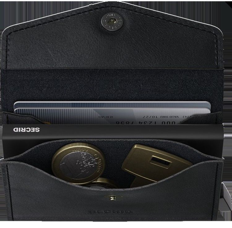 Secrid cardhouder + muntzakje (EV envelope wallet vintagel black) - Schoenen New Van Herck (Turnhout)