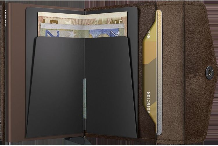 Secrid cardhouder + muntzakje (EV envelope wallet vintagel chocolate) - Schoenen New Van Herck (Turnhout)