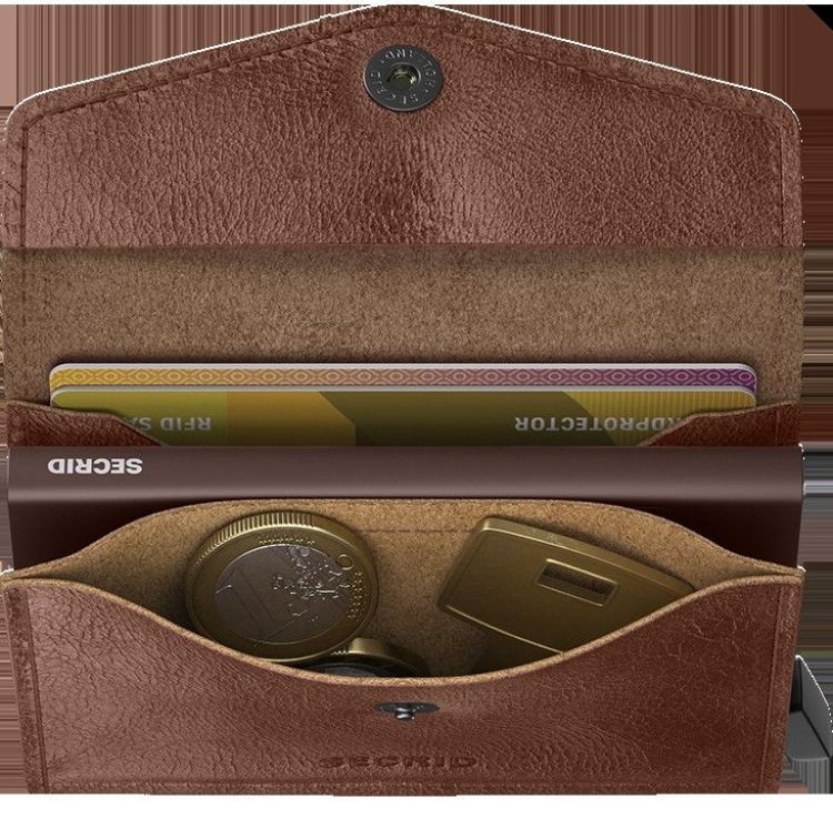 Secrid cardhouder + muntzakje (EV envelope wallet vintagel cognac) - Schoenen New Van Herck (Turnhout)