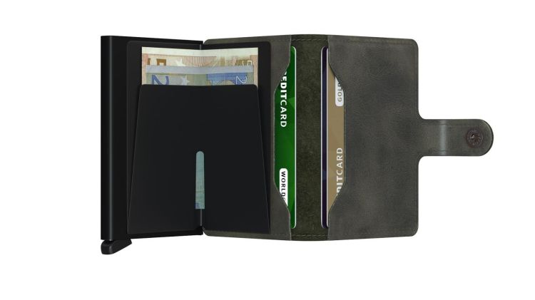 Secrid cardhouder (MV miniwallet vintage olive black) - Schoenen New Van Herck (Turnhout)