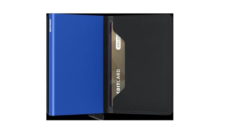 Secrid cardhouder (SM slimwallet matte black blue) - Schoenen New Van Herck (Turnhout)