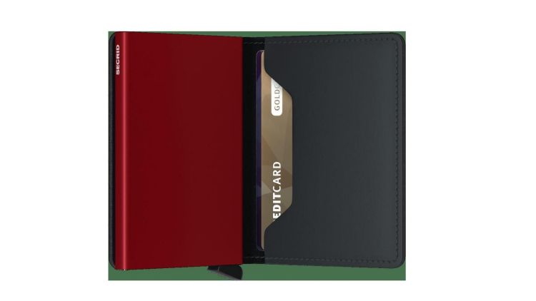 Secrid cardhouder (SM slimwallet matte black red) - Schoenen New Van Herck (Turnhout)