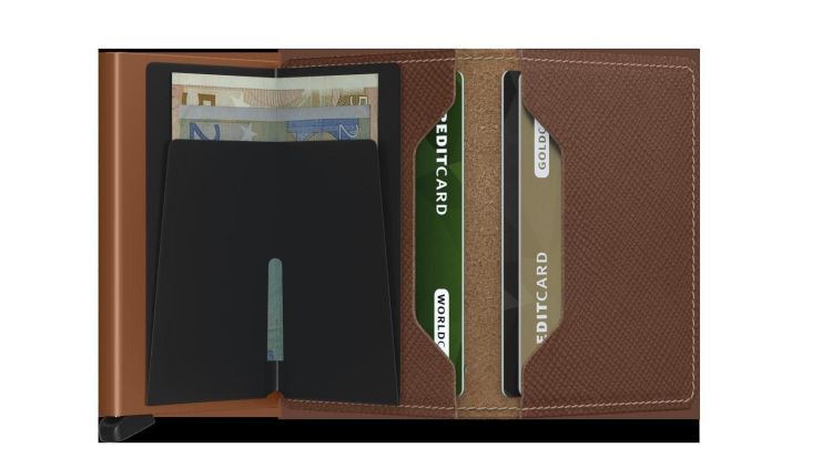 Secrid cardhouder (SSA slimwallet saffiano caramel) - Schoenen New Van Herck (Turnhout)